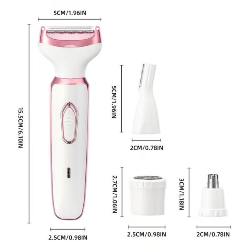 SmoothGlow 4-in-1 Electric Lady Shaver – Effortless, Precise, and Silky Smooth Skin