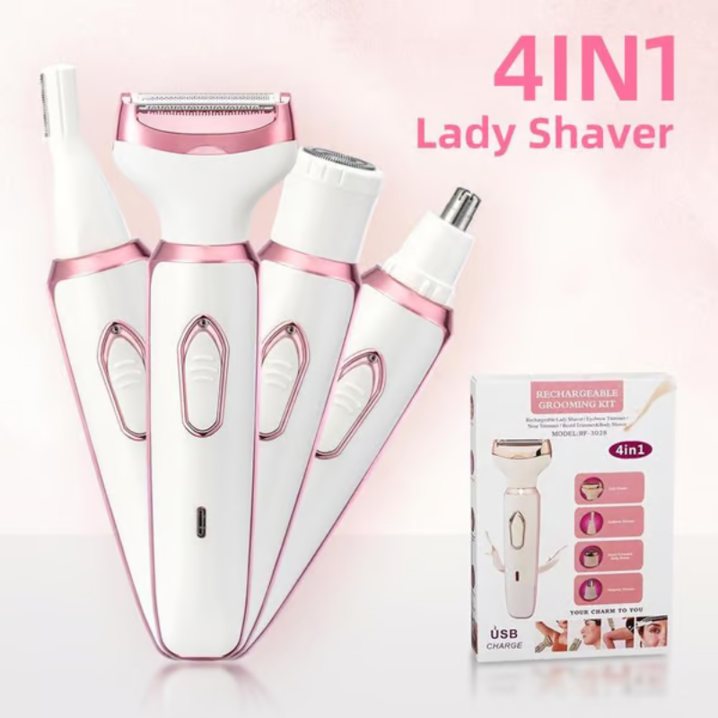 SmoothGlow 4-in-1 Electric Lady Shaver – Effortless, Precise, and Silky Smooth Skin