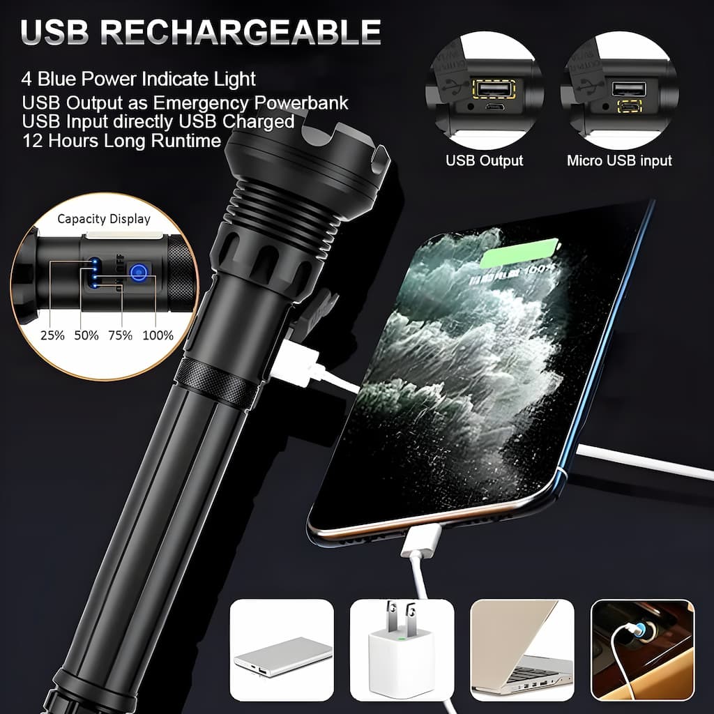 Lumens™ Tactical Laser Flashlight
