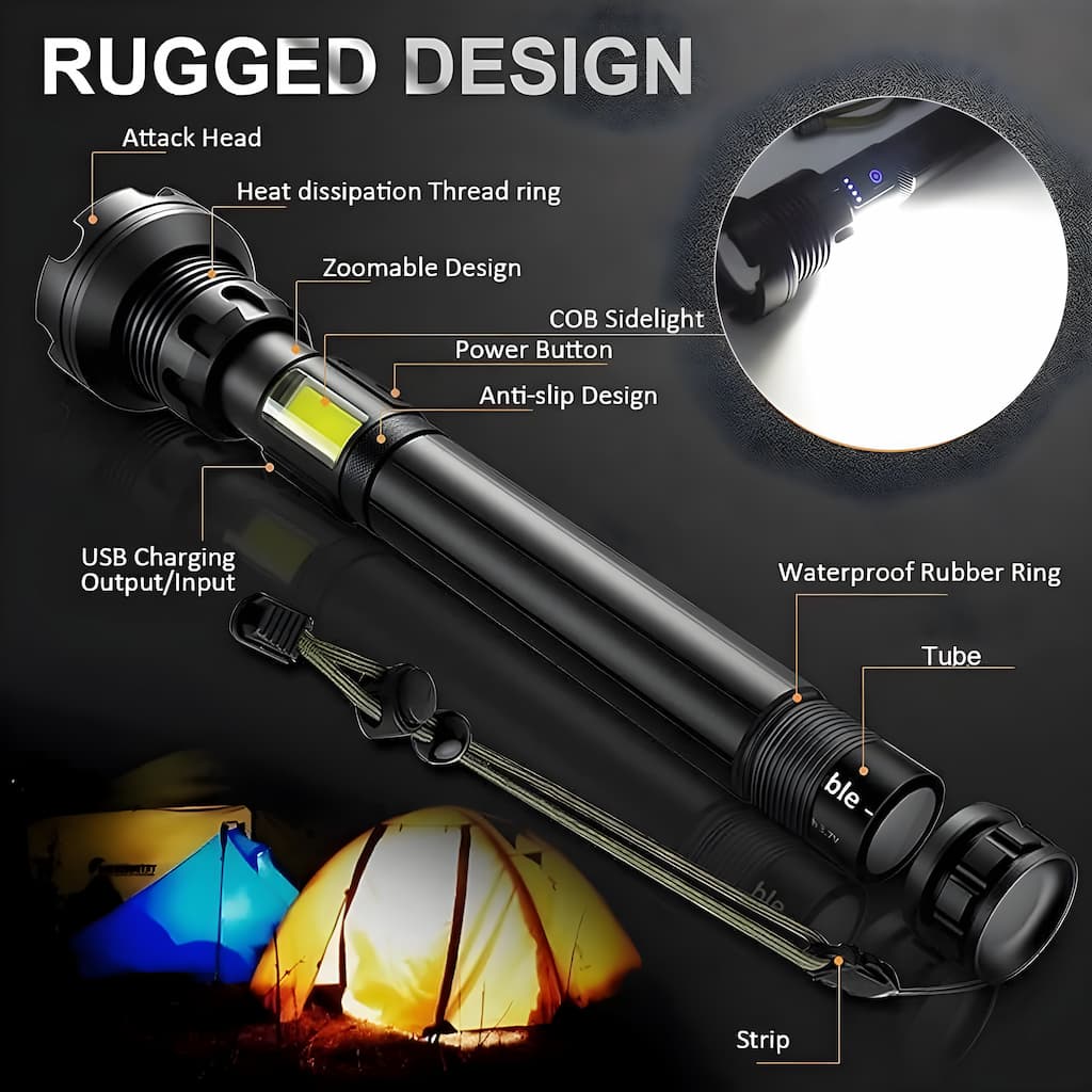 Lumens™ Tactical Laser Flashlight
