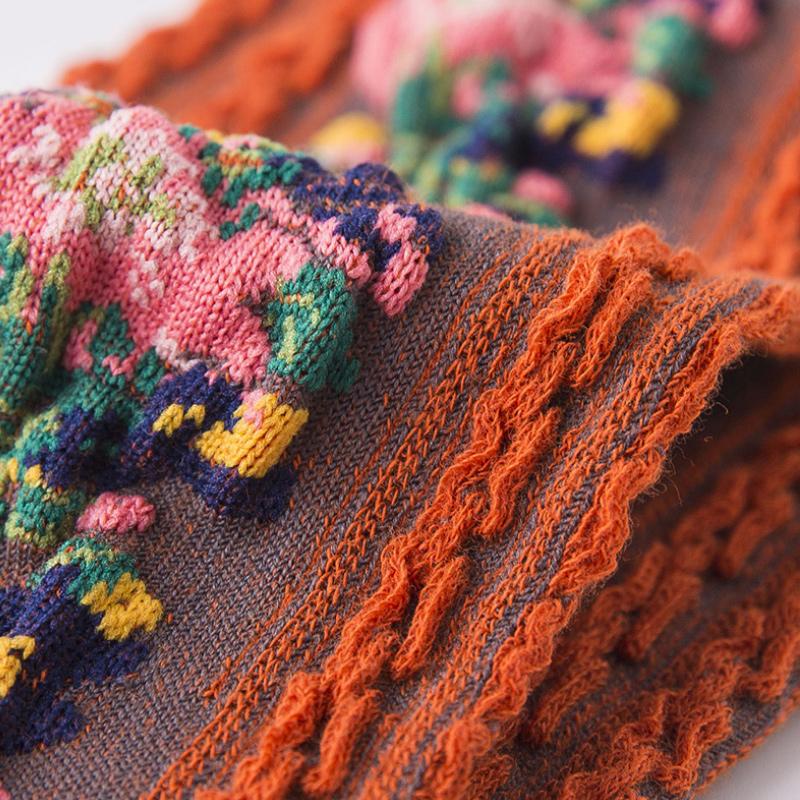 Laceup™ Embroidered Floral Socks